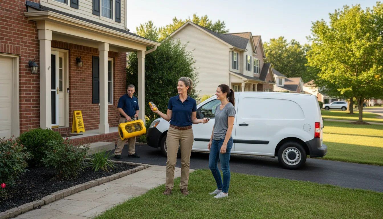 Residential water damage restoration in Loraine, IL